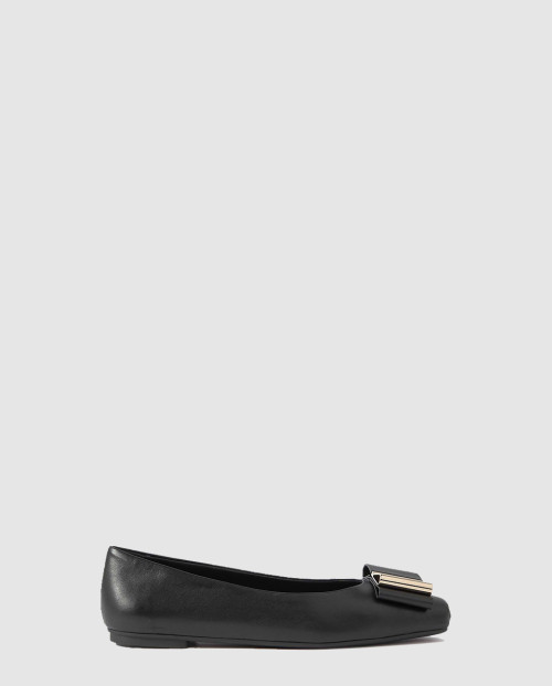 [FERRAGAMO-페레가모]더블 보우 발레리나 플랫 01G255