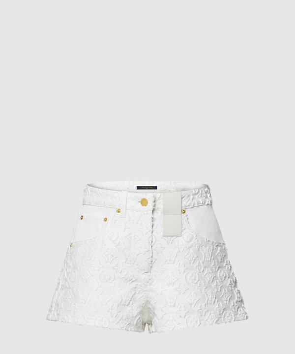 [LOUIS VUITTON-루이비통]MONOGRAM 컷 데님 쇼츠 1AHI13