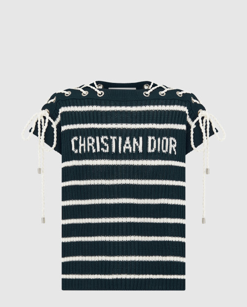 [DIOR-디올]Dioriviera 레이스업 캡 슬리브 스웨터 544S4