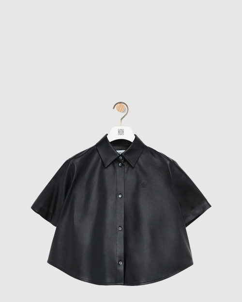 [LOEWE-로에베]쇼트 슬리브 트라페즈 셔츠 나파 램스킨