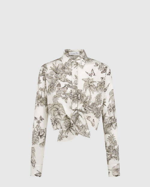 [DIOR-디올]Dioriviera 타이 크롭 블라우스 541B6