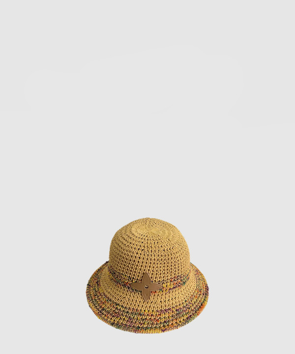 [LOUIS VUITTON-루이비통]스티치 밀짚 왕골 라탄모자 M43124