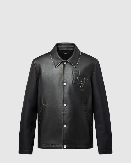 [LOUIS VUITTON-루이비통]빈티지 이펙트 레더 앤드 나일론 코치 재킷 1AGJB7