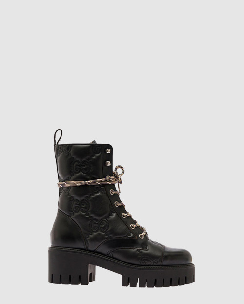 [GUCCI-구찌]퀼팅 가죽 레이스업 부츠 742794