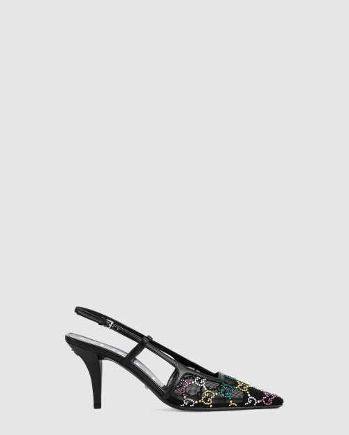 [GUCCI-구찌]크리스털 장식 메시 펌프스 751770