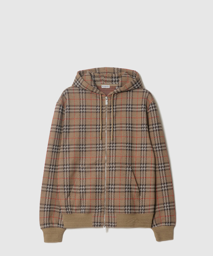 레플리카|이미테이션 burberry-버버리체크-코튼-블렌드-지퍼-후디-81028811