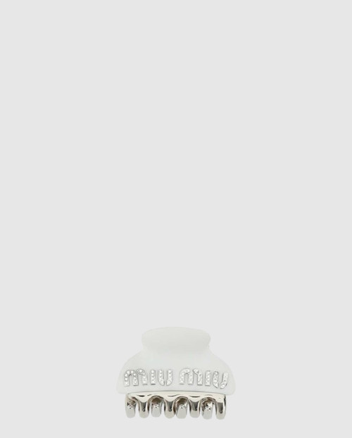 [MIUMIU-미우미우]스톤장식 로고 헤어핀 5IF068