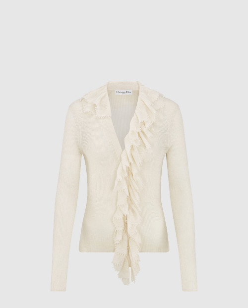 [DIOR-디올]가디건 & 탈착식 루싱 칼라 554G1