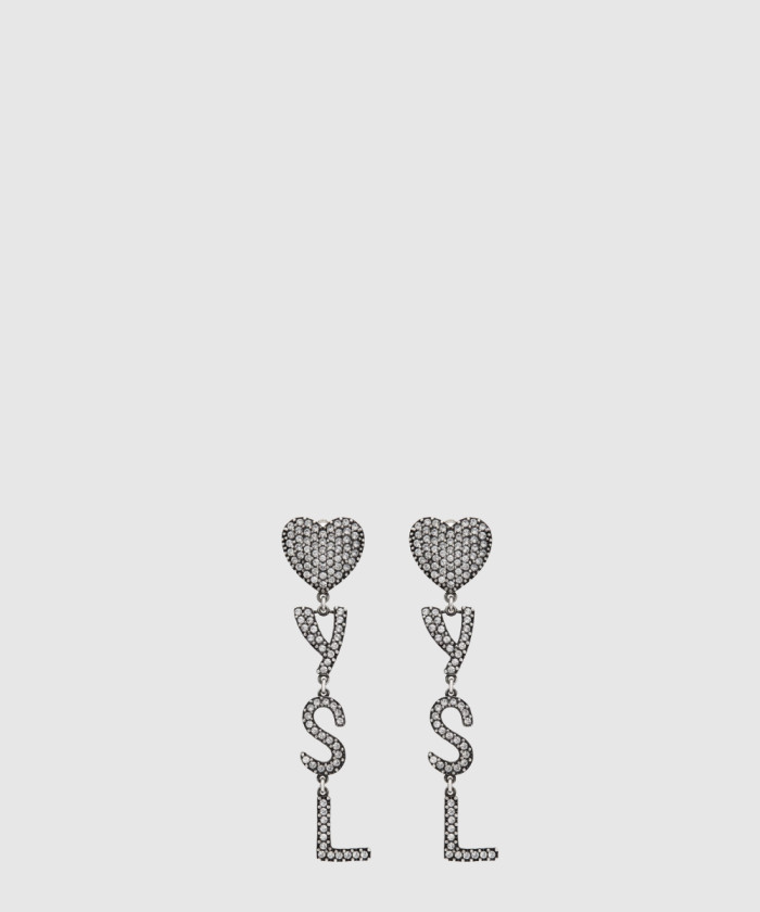 레플리카|이미테이션 saint-laurent-생로랑메탈-및-크리스탈-소재의-opyum-하트-이어링