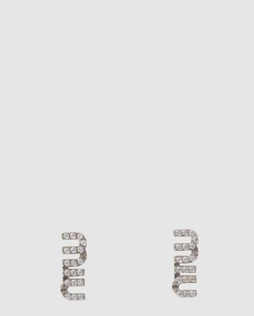 [MIUMIU-미우미우]크리스탈 메탈 이어링 5IO059