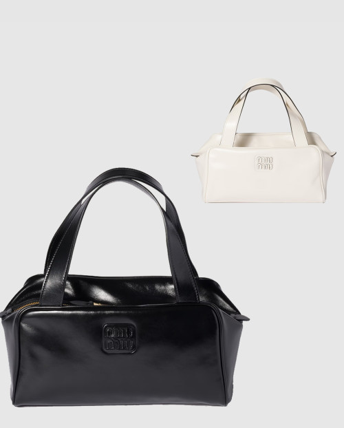 [MIUMIU-미우미우]가죽 탑 핸들 백 5BB182