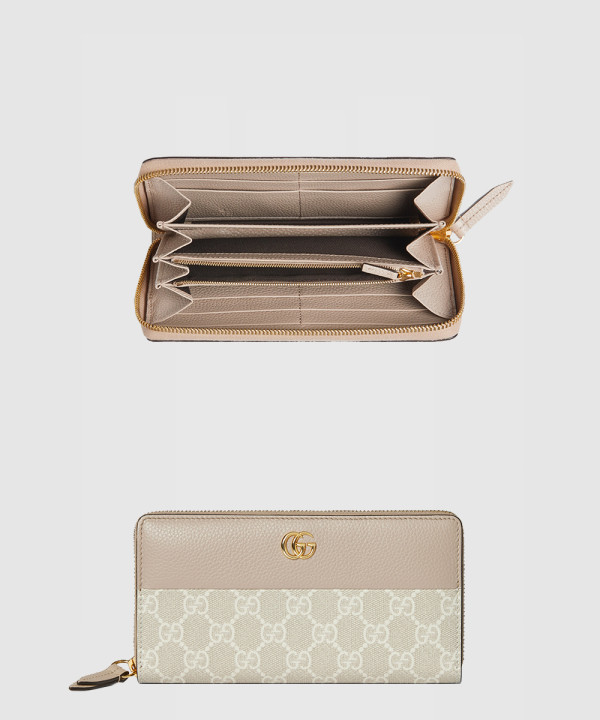 [GUCCI-구찌]GG 마몽 바이컬러 지퍼 지갑 456117