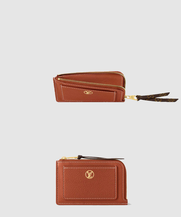[LOUIS VUITTON-루이비통]지퍼 카드홀더 여성 카드지갑 꼬냑 M14551