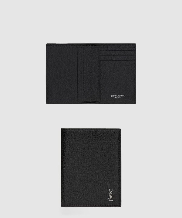 [SAINT LAURENT-생로랑]싱글 폴드 지갑 스몰 CASSANDRE 장식 668736