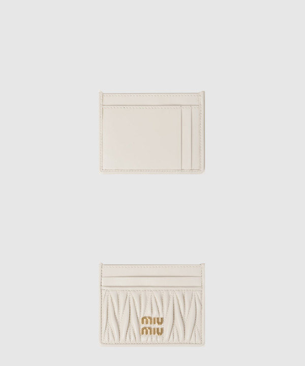 [MIUMIU-미우미우]마테라쎄 가죽 카드지갑 5MC076