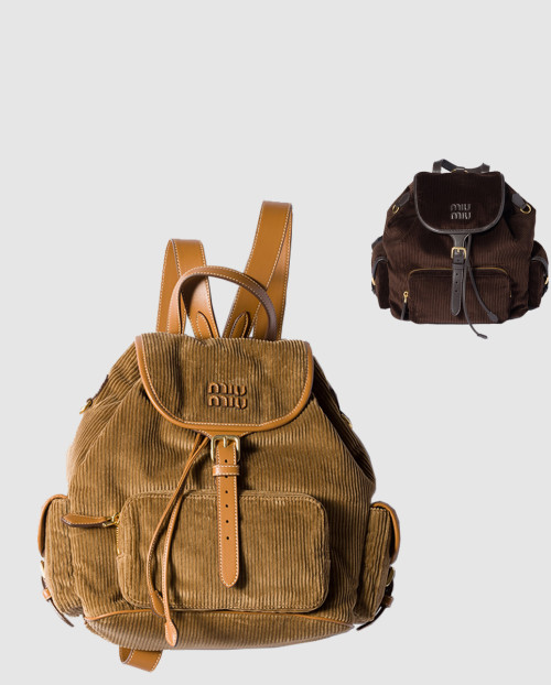 [MIUMIU-미우미우]코듀로이 백팩 5BZ042